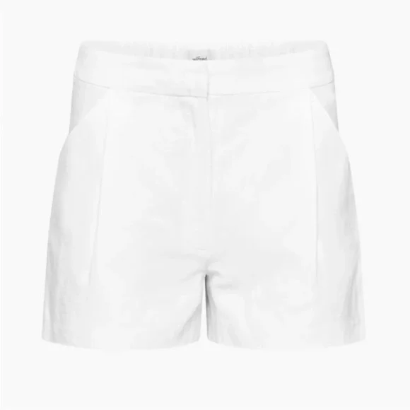 Aritzia Wilfred Fable Linen Shorts 3" In White NWT Size 4 - Picture 2 of 5